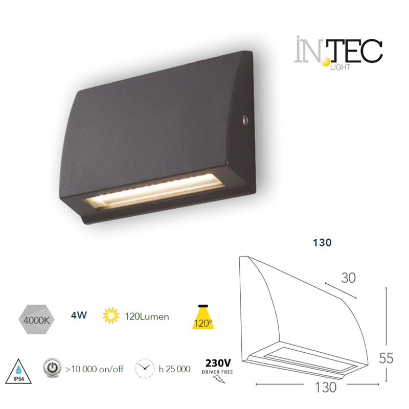 Segnapassi SHELBY LED CCT IP54 in alluminio antracite