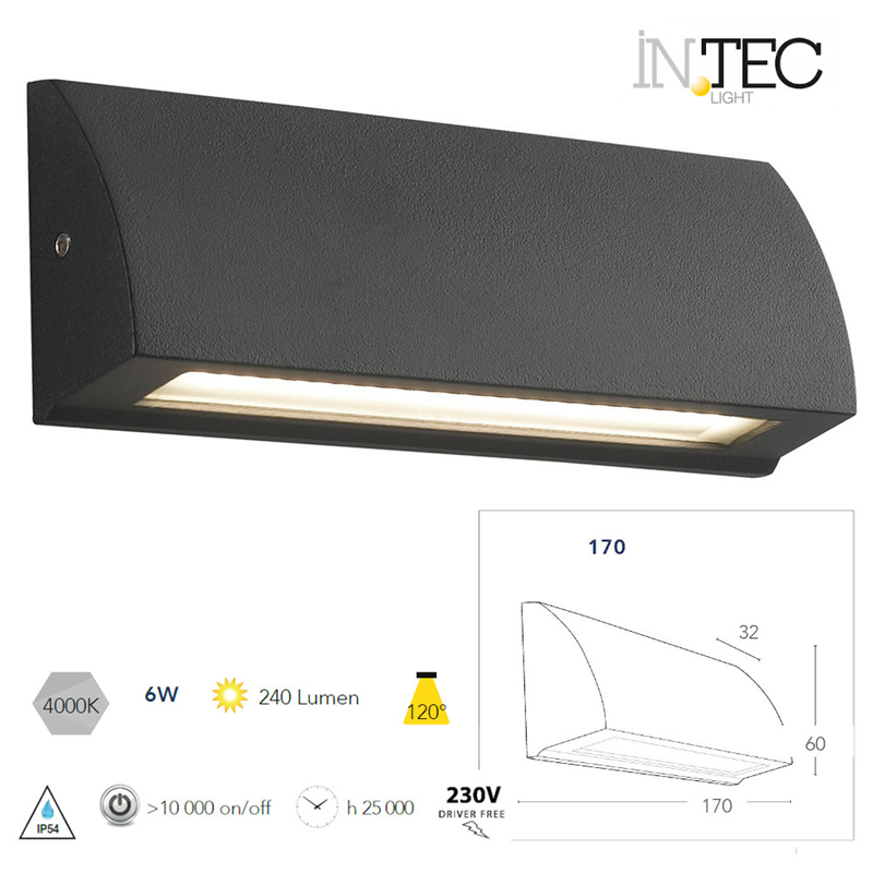 Segnapassi SHELBY LED CCT IP54 in alluminio antracite