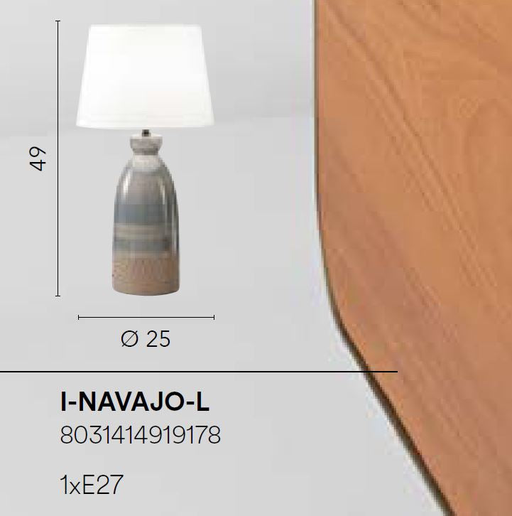 Lampada NAVAJO da tavolo Led(E27) 49 cm in Ceramica