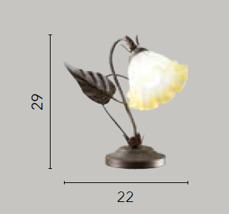 Lampada TRISTANO Led(E14) 29 cm in Metallo