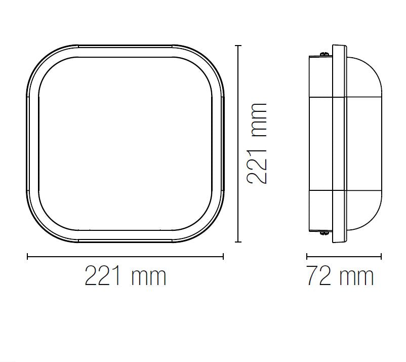 Applique EVER L CCT 22,1 cm LED 28 W In Policarbonato