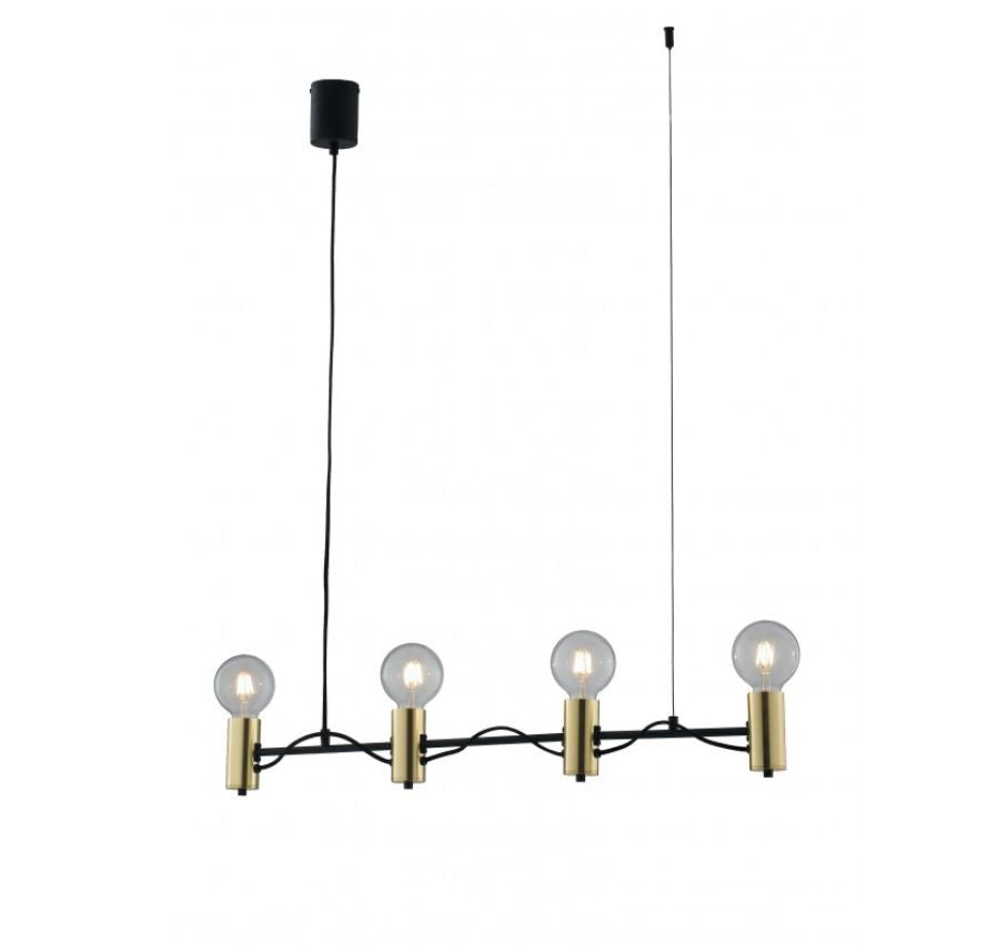 Lampadario AXON a Sospensione 4 luci Led(E27) 92 cm In Metallo
