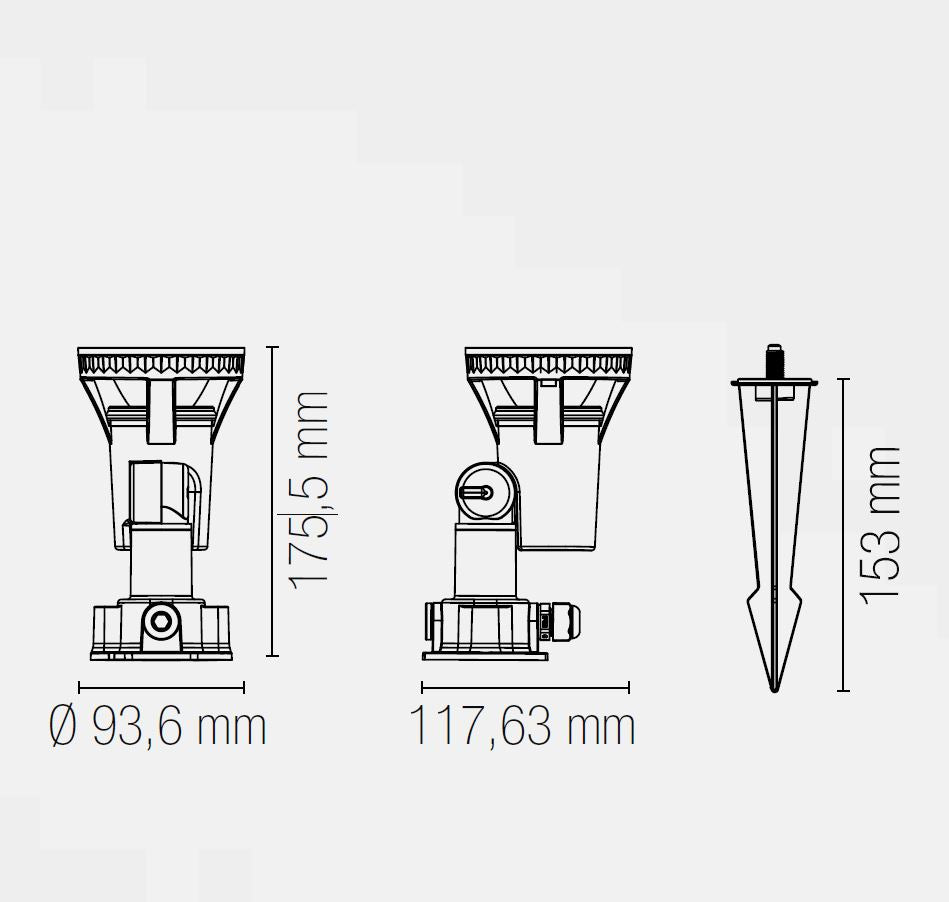 Applique GRUBB LED 9,3 cm 7 W In Termoplastica