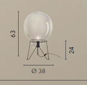 Lampadario AZUMA Led ( E27) 63 cm In Vetro Soffiato