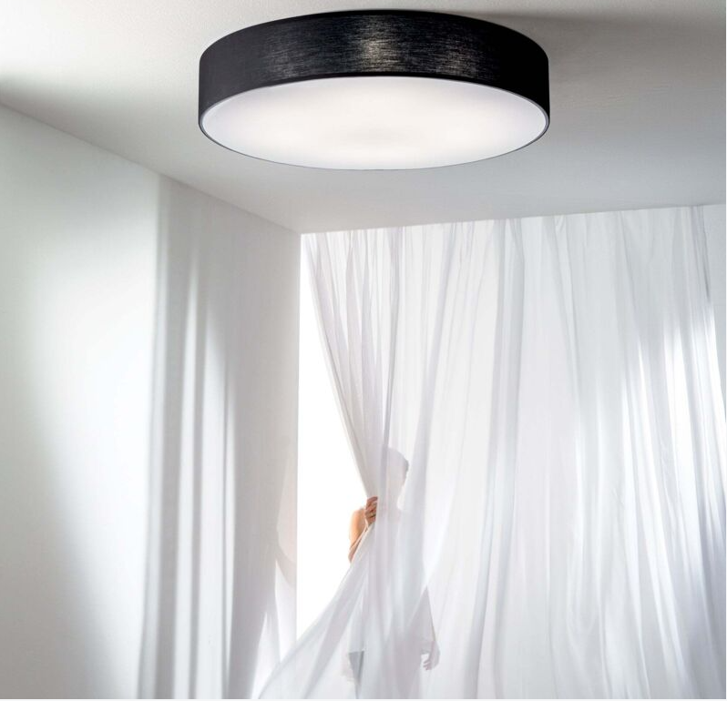 Plafoniera CAPITAL 10 Luci Led (E27) 98 cm In Metallo e Tessuto
