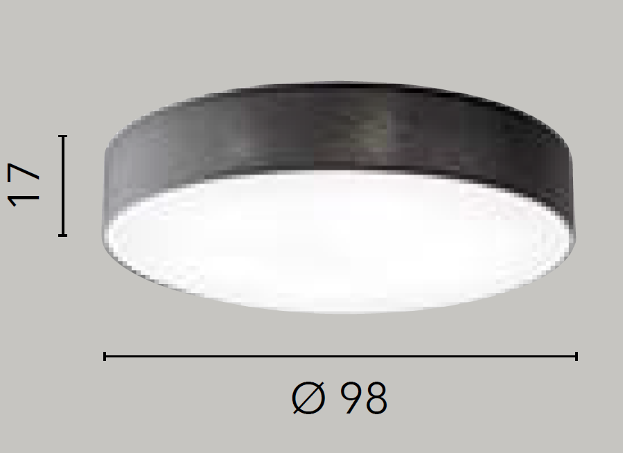Plafoniera CAPITAL 10 Luci Led (E27) 98 cm In Metallo e Tessuto