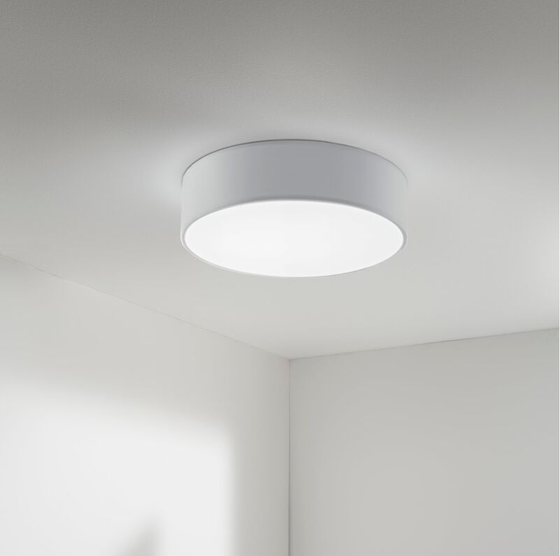 Plafoniera CAPITAL 4 Luci Led (E27) 57 cm In Metallo e Tessuto