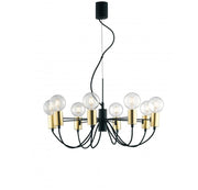 Lampadario AXON a sospensione 8 luci Led(E27) 66 cm In Metallo