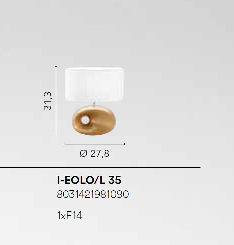 Abatjour EOLO Led(E14) 31,3 cm in Ceramica