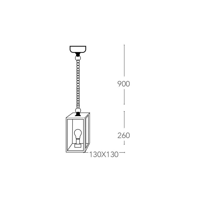 Applique MIRAGE 90 cm LED E27 In Metallo