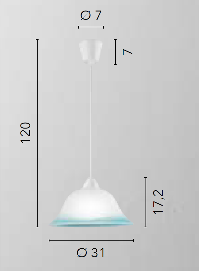 Lampadario SETTECENTO a Sospensione Led (E27) 120 cm In Metallo