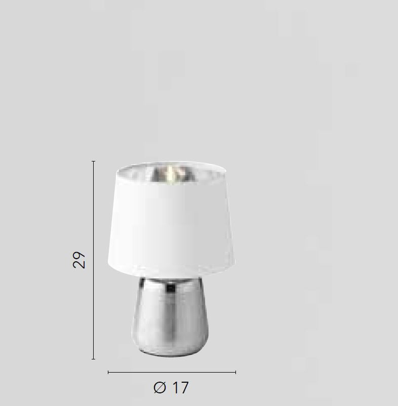 ECSTASY Bedside Lamp Led(E14) 29 cm in Chrome