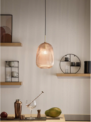 Lampadario DUKE a Sospensione Led(E27) 202 cm In Vetro