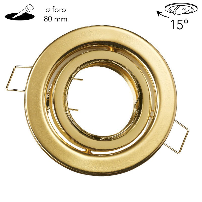 Faretto REFLEX orientabile rotondo 9,8 cm da incasso in metallo