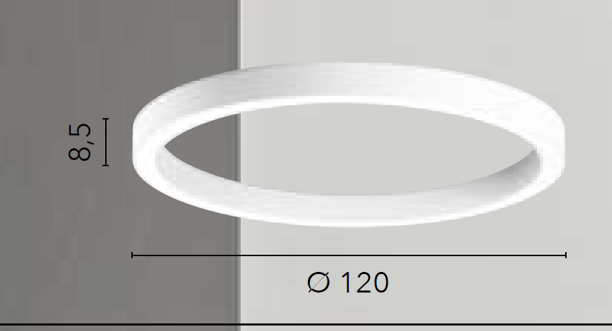 Lampadario Demos CCT 120 cm 120W In Acrilico