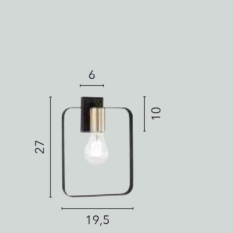 Applique SMITH  Led(E27) 27 cm In  Metallo