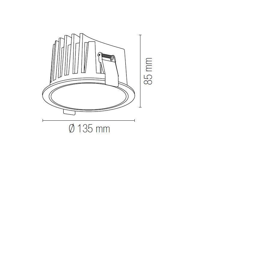 QUANTUM LED CCT 13.5 cm 18w recessed aluminium spotlight