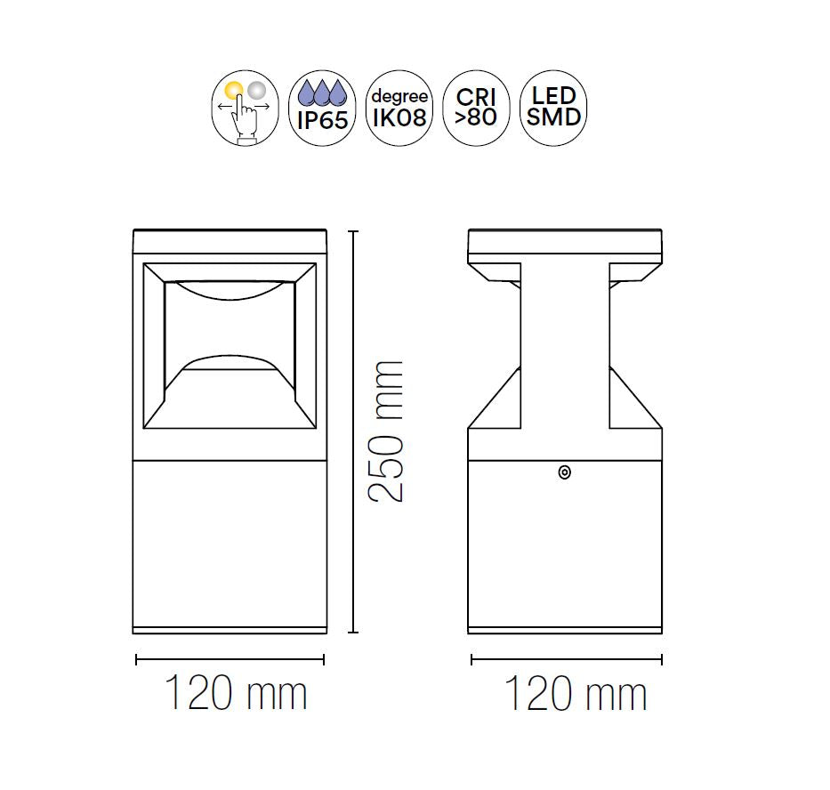 Applique WAMI CCT 25 cm LED 12 W In Alluminio