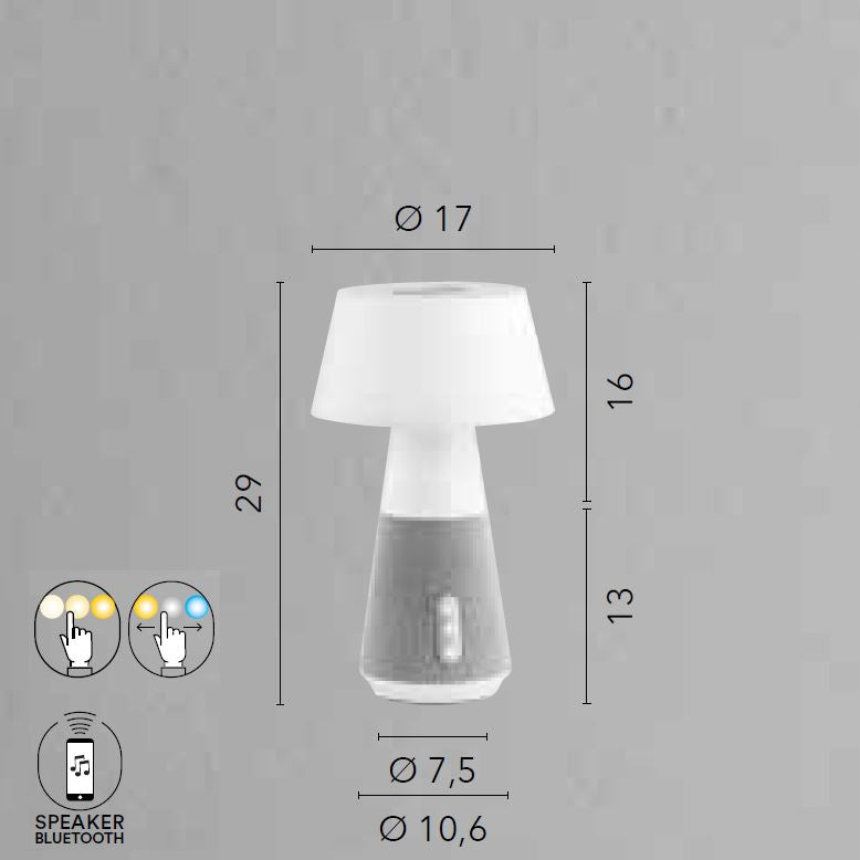Lampada DECIBEL CCT da tavolo 29 cm in Plastica