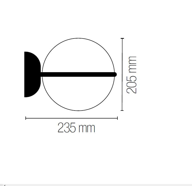 Applique ORBIT 20,5 cm E27 In Acrilico
