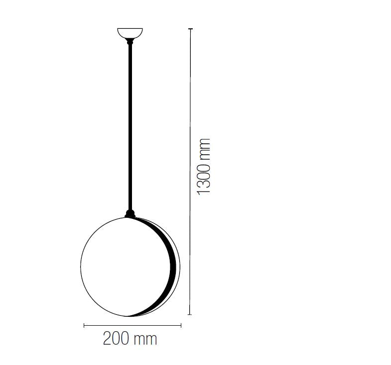 Applique ORBIT  130 cm LED E27 In Acrilico