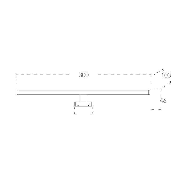 Applique SACS 30 cm LED INTEGRATO 4 W In Termoplastica