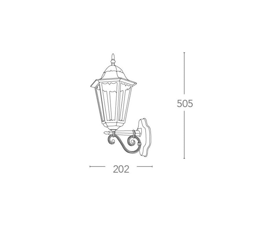 Applique FIRENZE 51,8 cm LED E27 In Alluminio
