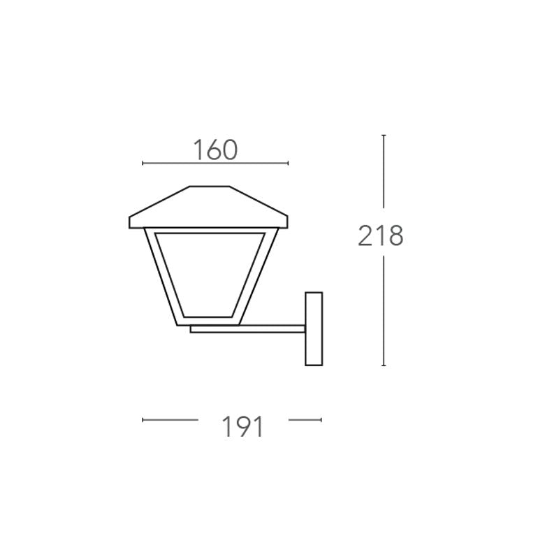 Applique PRISMA 19,1 cm LED E27 In Alluminio