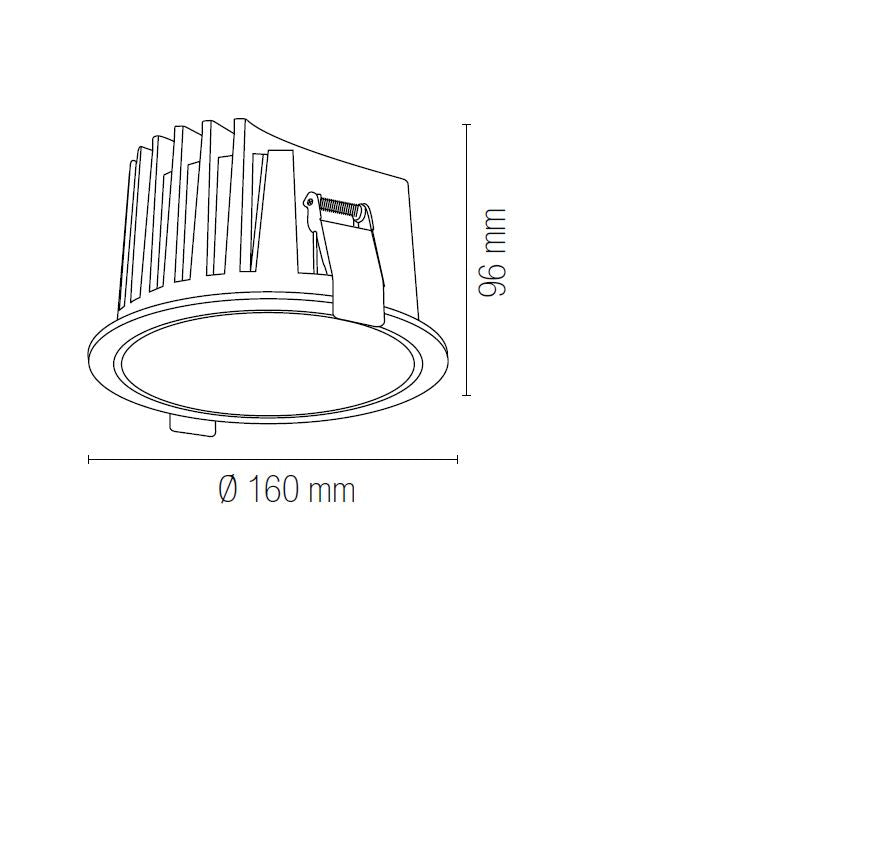 QUANTUM LED CCT 16 cm 30w recessed aluminium spotlight