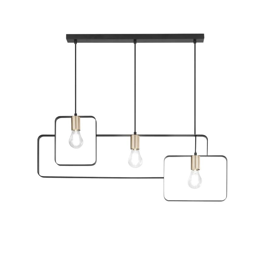 Lampadario SMITH a Sospensione 3 luci Led(E27) 88.5 cm In Metallo