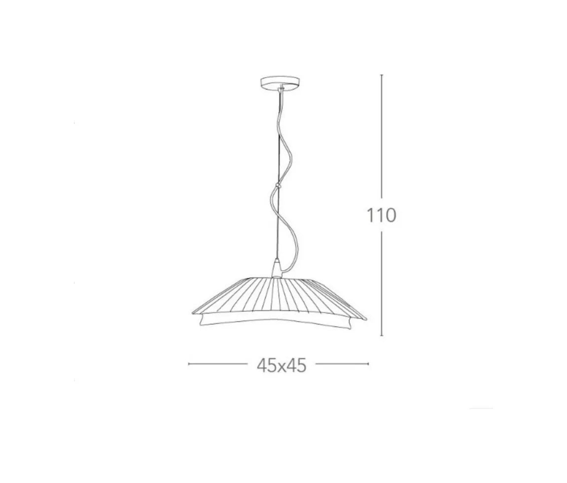 Lampadario a sospensione ISIDE (E27) 45 cm in Vetro 50X50X120CM