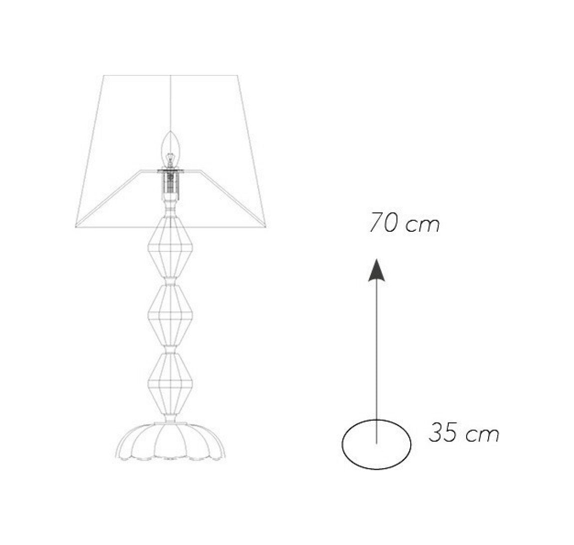 Lampada RIFLESSO Led (E27) 65 cm In Cristallo