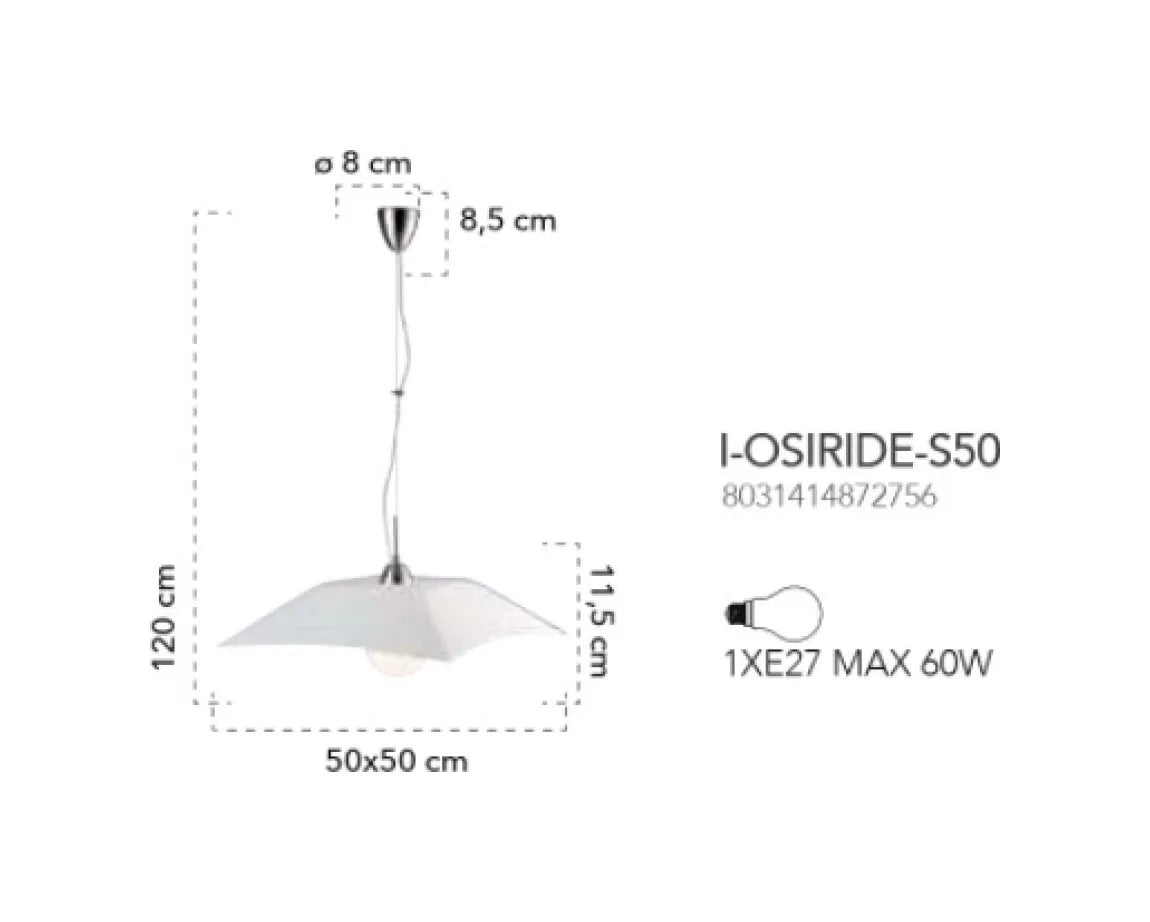 Lampadario a sospensione OSIRIDE (E27) 50 cm in Vetro 50X50X120CM