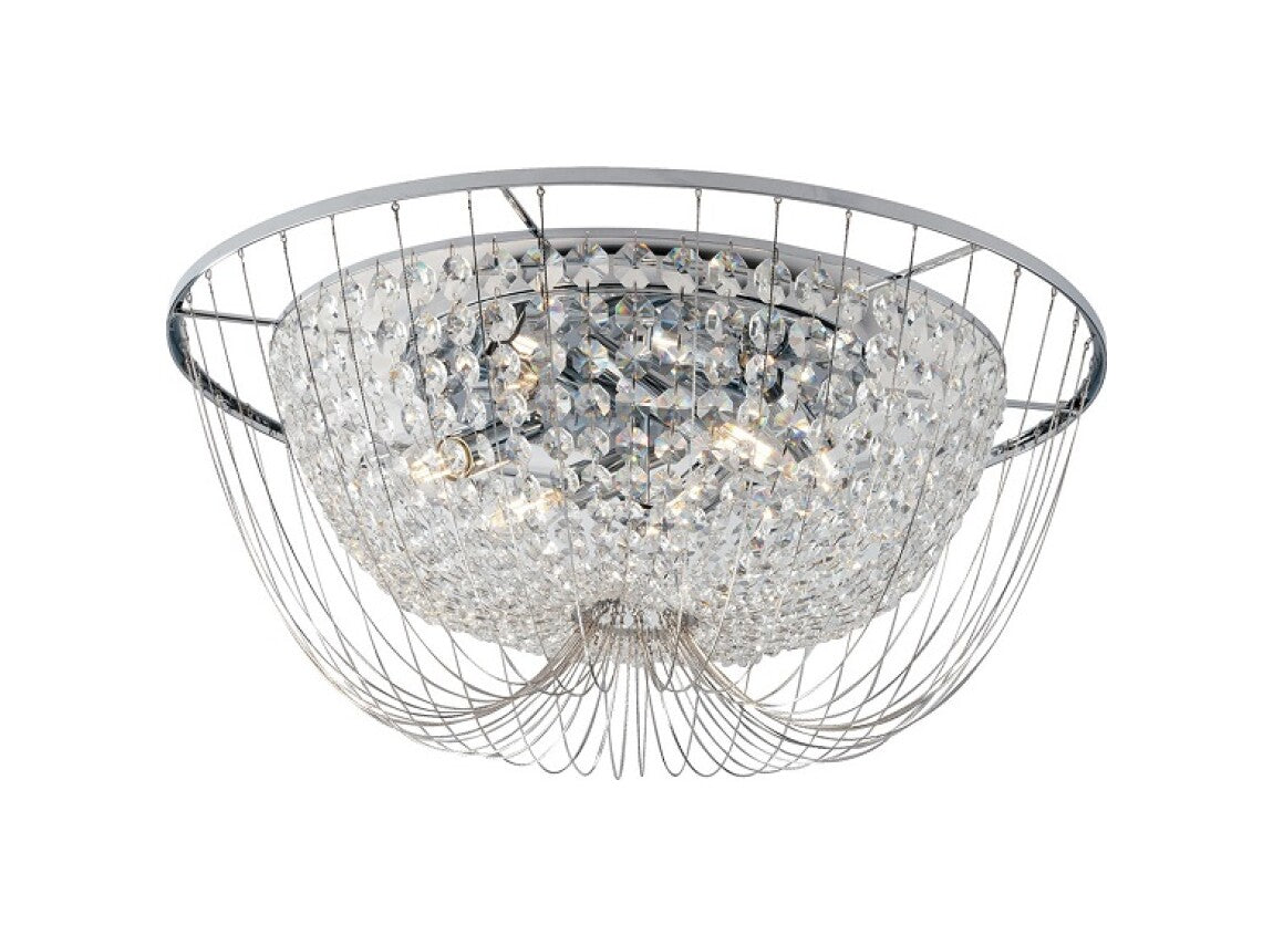 Plafoniera VIENNA Led(E14) 60 cm in Cristallo