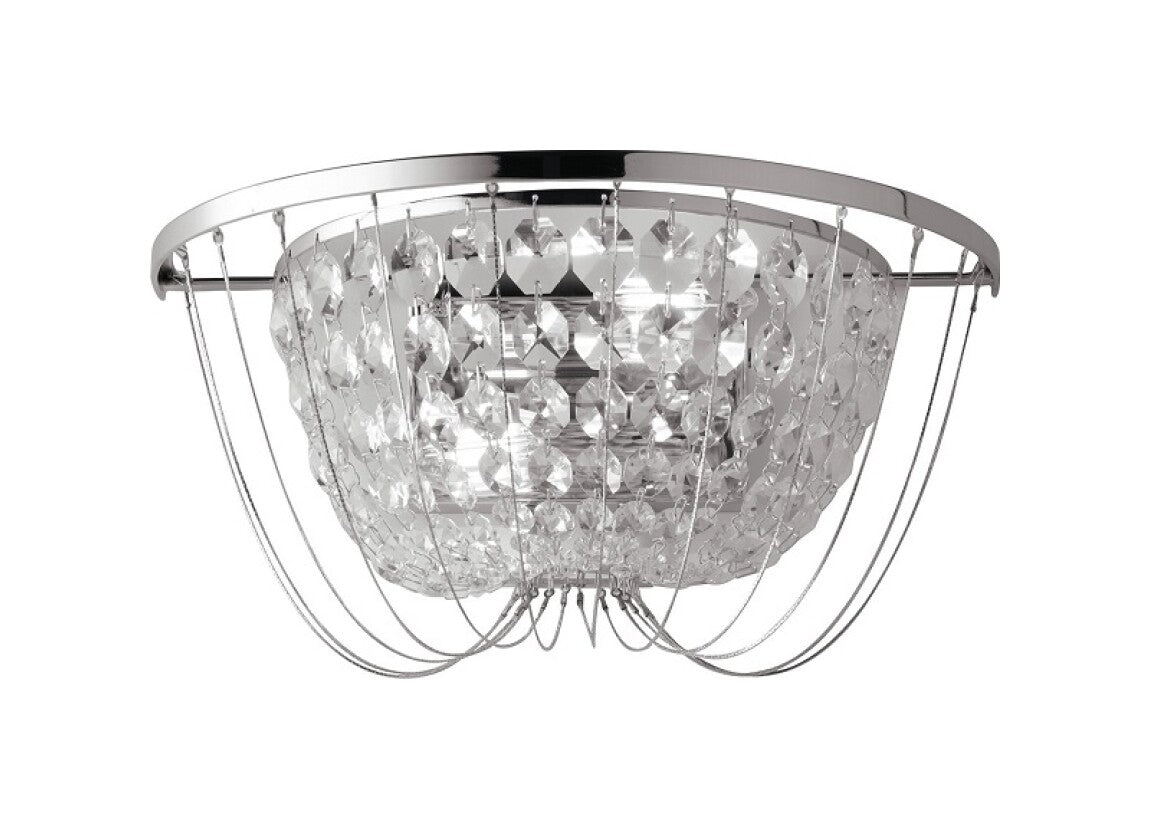 Applique VIENNA Led(E14) 35 cm in Cristallo