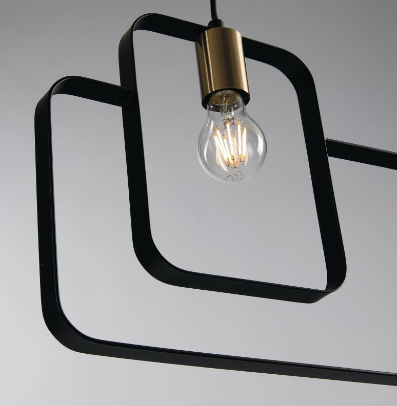 Lampadario SMITH a Sospensione 3 luci Led(E27) 88.5 cm In Metallo
