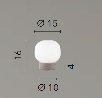 Lampada ERIS Led(E14) 16 cm In Vetro