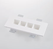 Faretto HIVE 4 luci da incasso bianco in gesso