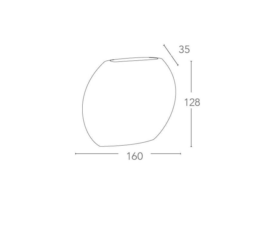 Applique MIURA CCT 16 cm Led 6 W In Metallo