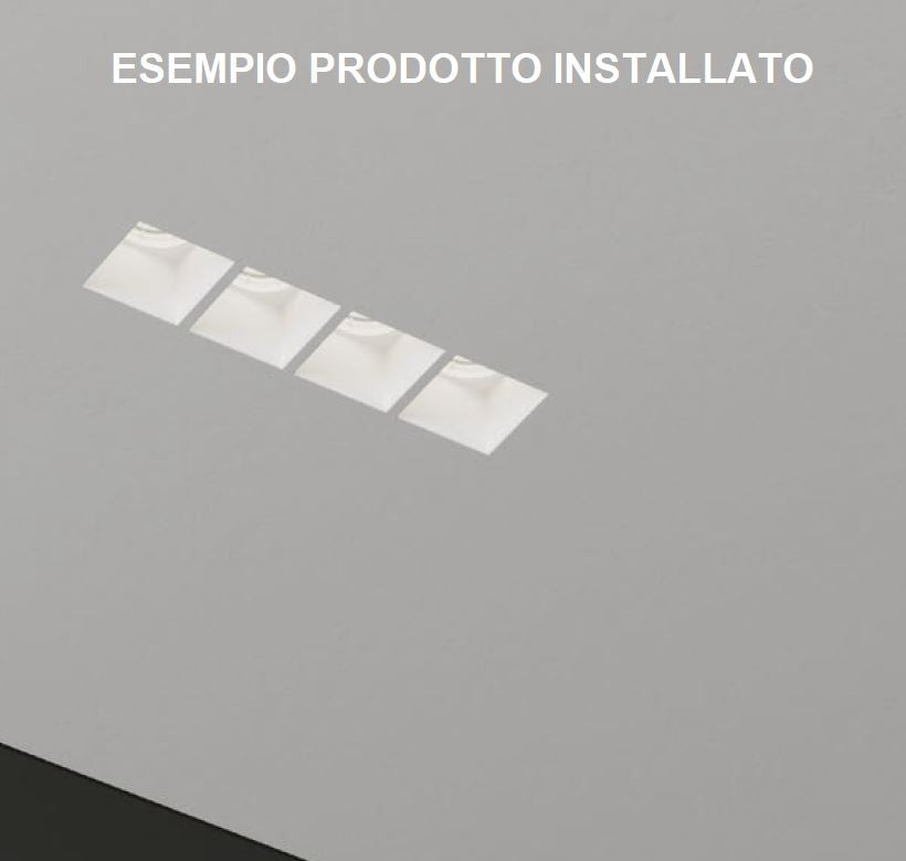 Faretto HIVE 4 luci da incasso bianco in gesso