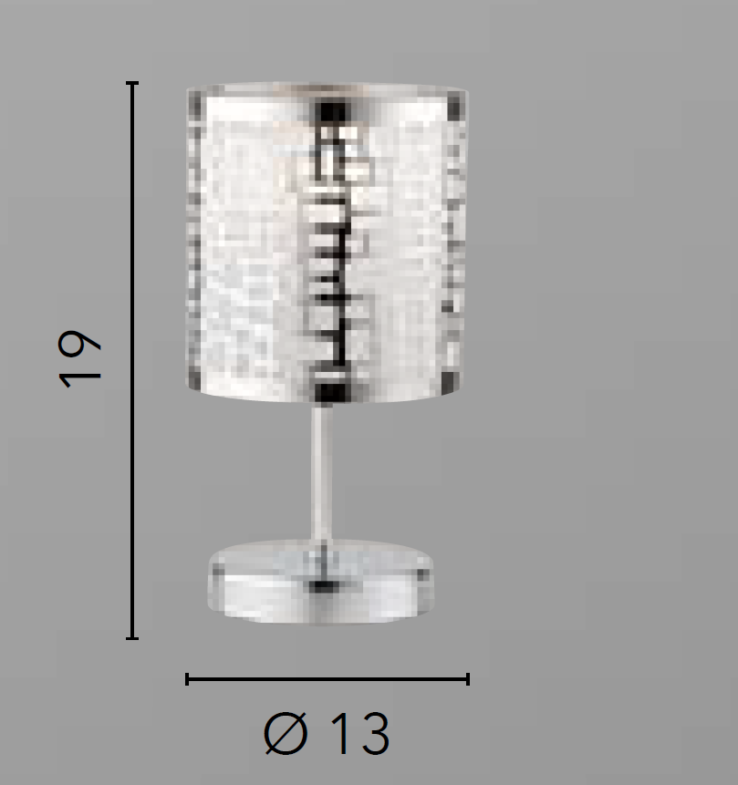 Lampada MAYA Led(E14) 19 cm in Acciaio