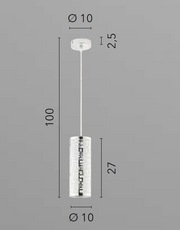Lampadario MAYA a Sospensione Led (E27) 100x10 cm In Acciaio