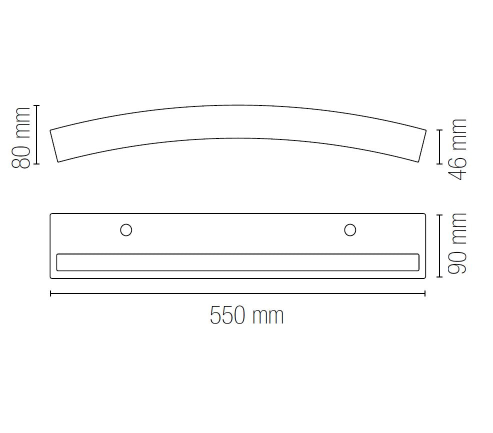 Applique ALOHA CCT Led 12W 55 cm In Gesso