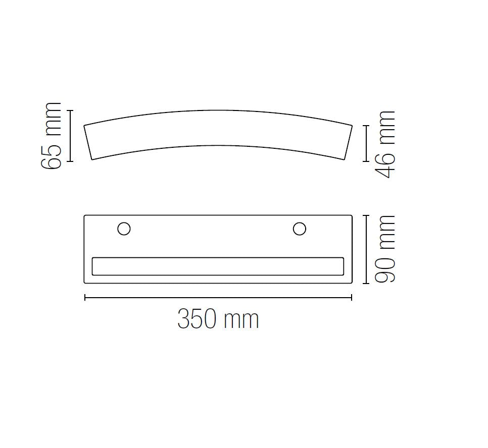 Applique ALOHA CCT Led 7W 35 cm In Gesso