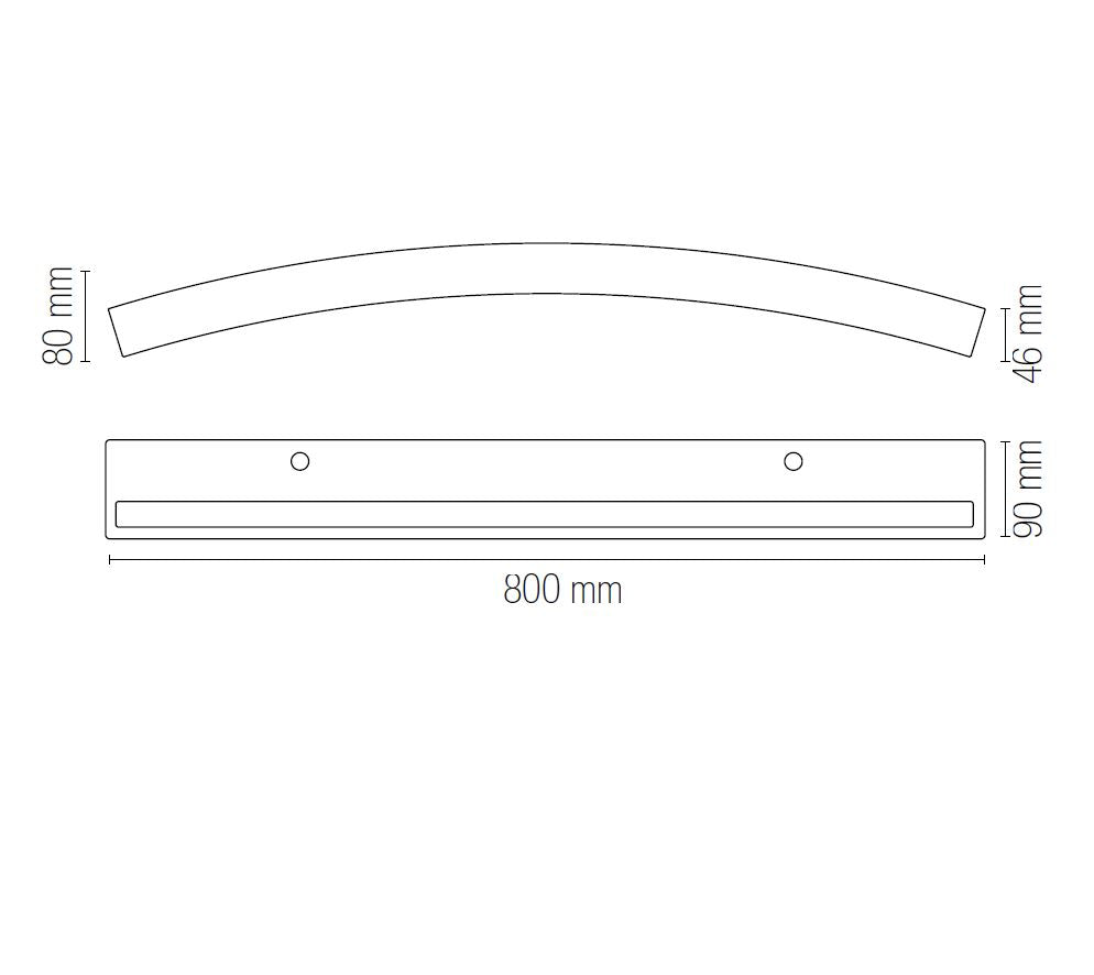 Applique ALOHA CCT Led 20W 80 cm In Gesso