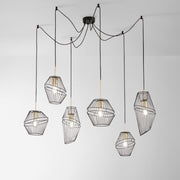 Lampadario KIKO a Sospensione 6 Led(E27) 250 cm In Metallo