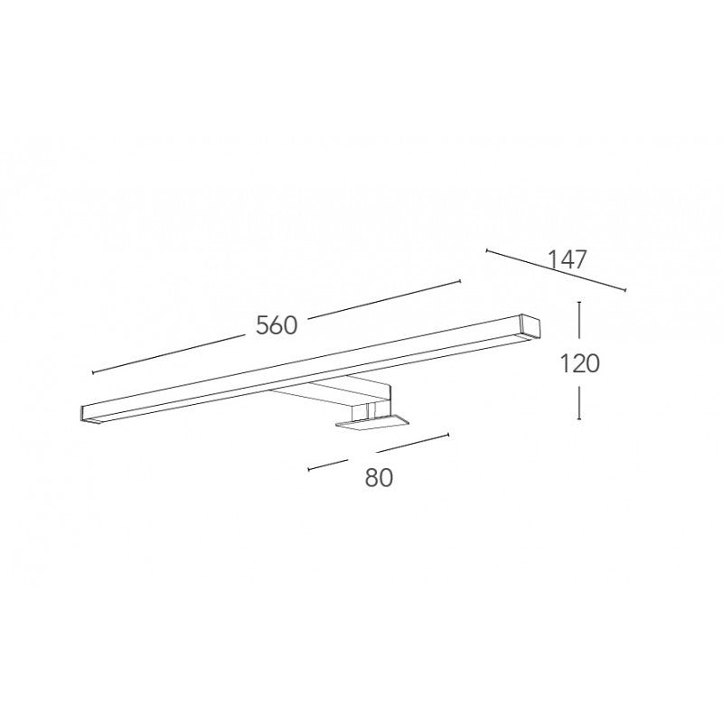 Applique RIVA 56 cm 8w In Termoplastica