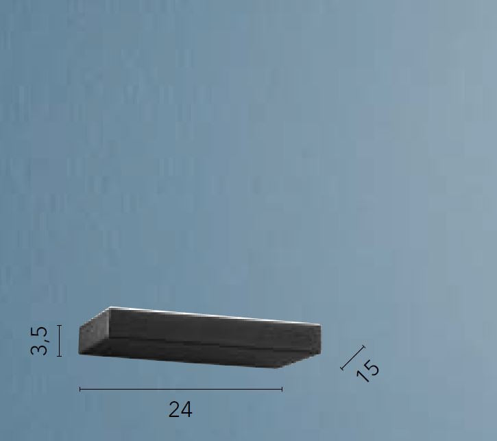Applique EIDOS Nero Led 40W 24 cm In Metallo