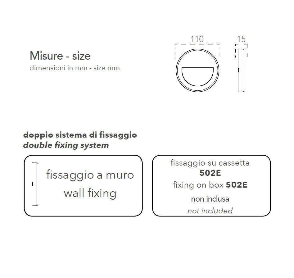 Segnapasso SMILE bianco CCT 11 cm 3 W in Alluminio