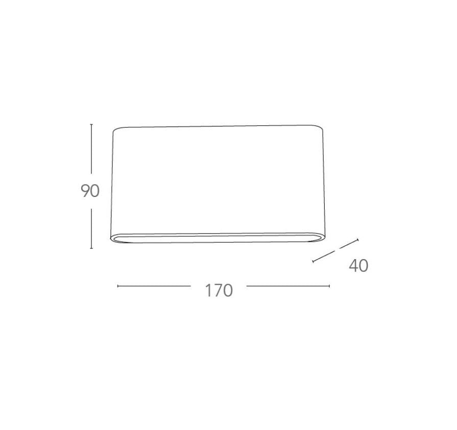 Applique GAMMA 9 cm LED CCT 10 W In Alluminio